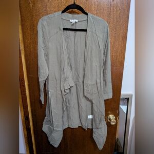 Lila Rose Sage Green Drapey Cardigan Blazer Jacket Medium NWOT